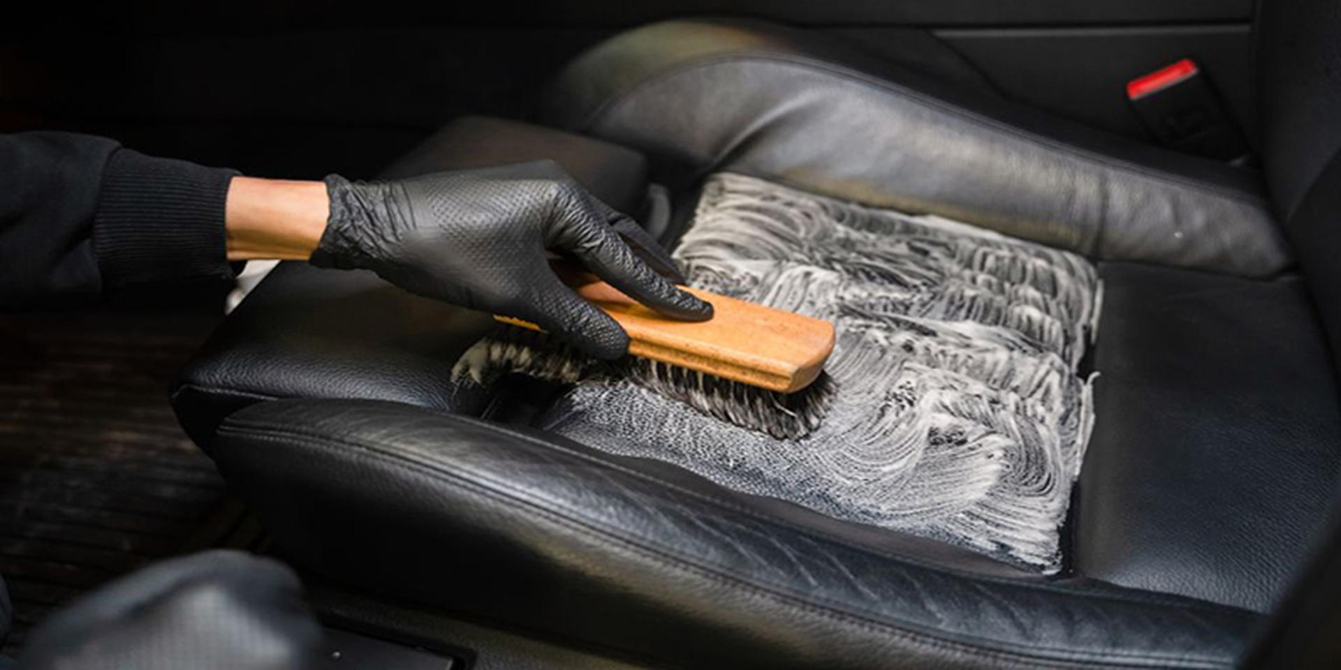 Deep leather cleaning and restoration service